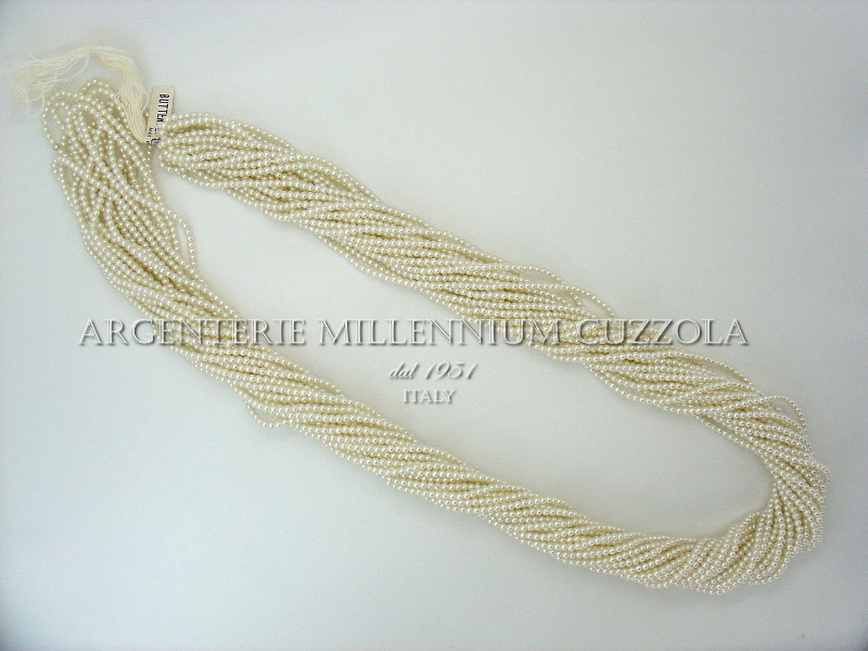 Perle filo 560 perline cerate vetro infilate 3 mm 150 cm collana ...