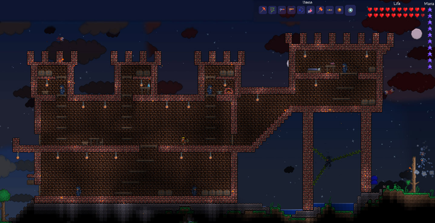 Как в terraria сделать лестницу