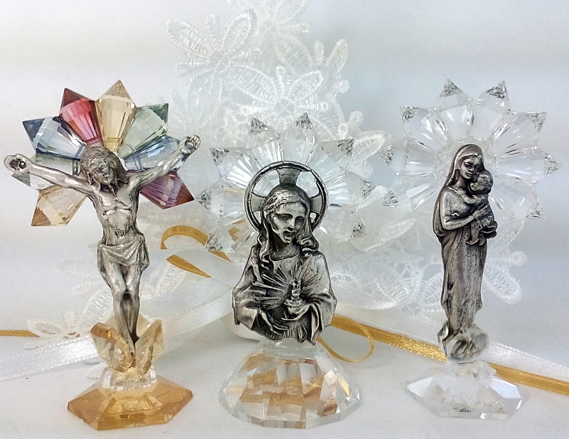 Favours Communion Confirmation Wedding Silver Swarovski Madonna Jesus Offers Stock Ebay