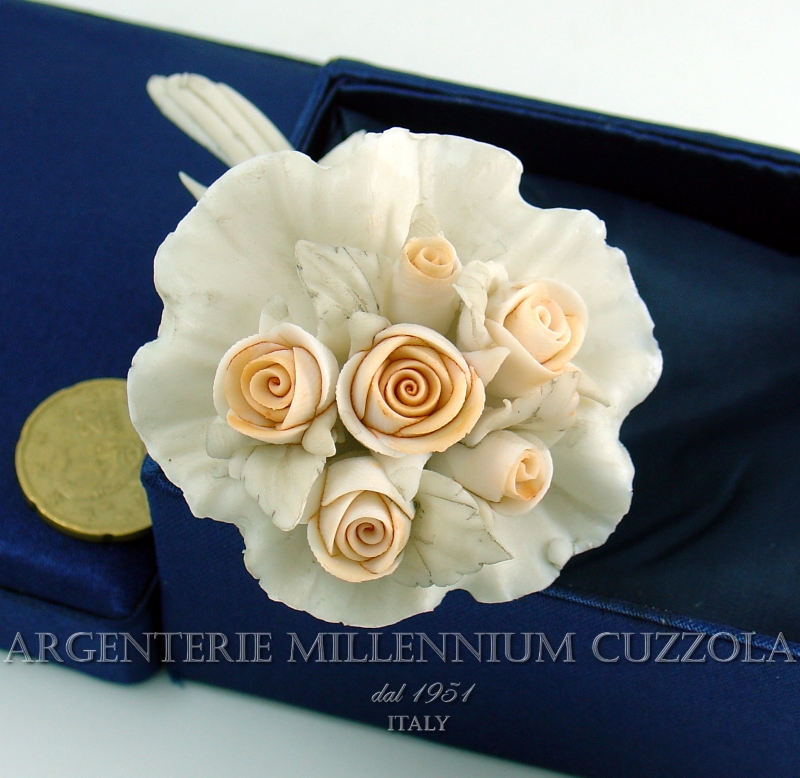 Bouquet Bomboniere Fiori Matrimonio Ceramica Mazzolino Rose Porcellana Flowers Ebay